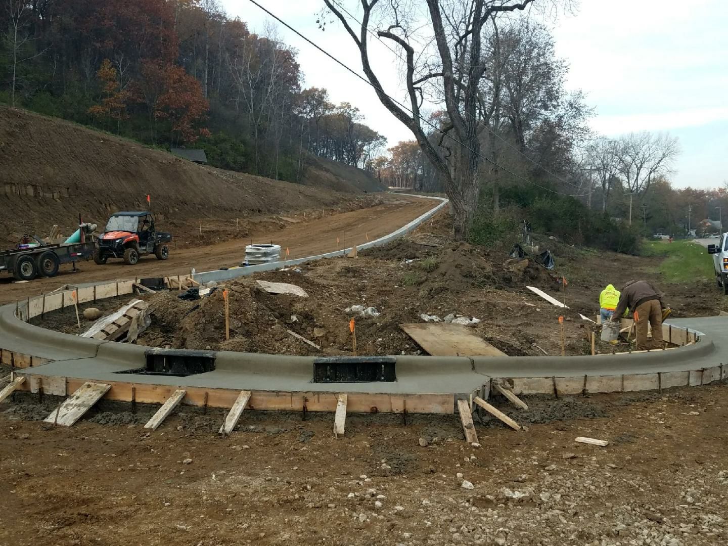 Curb and Gutter at Temple Hill